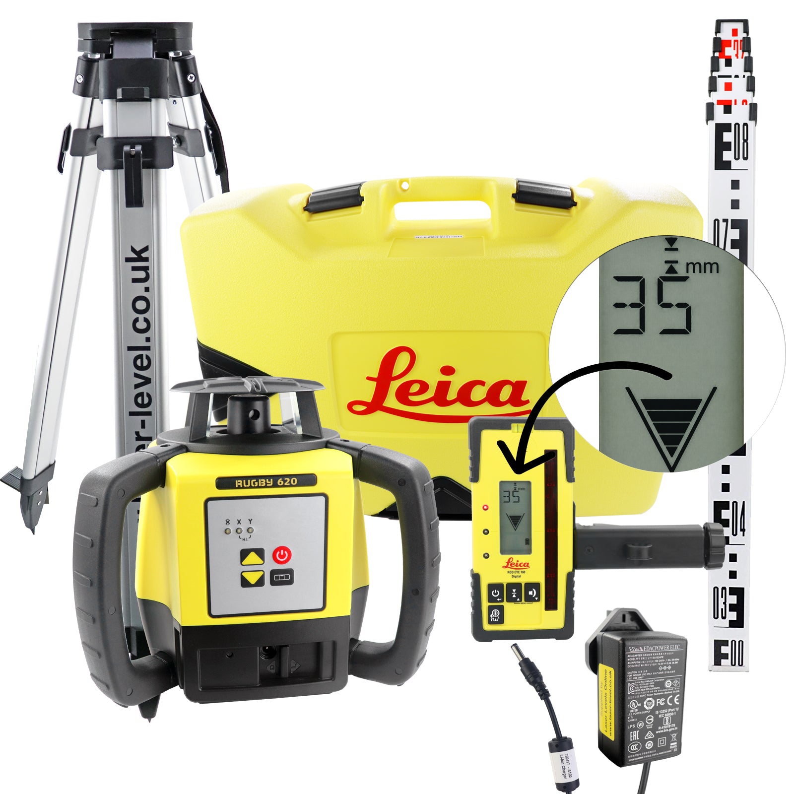 Leica 620 Rugby Laser Level Kit