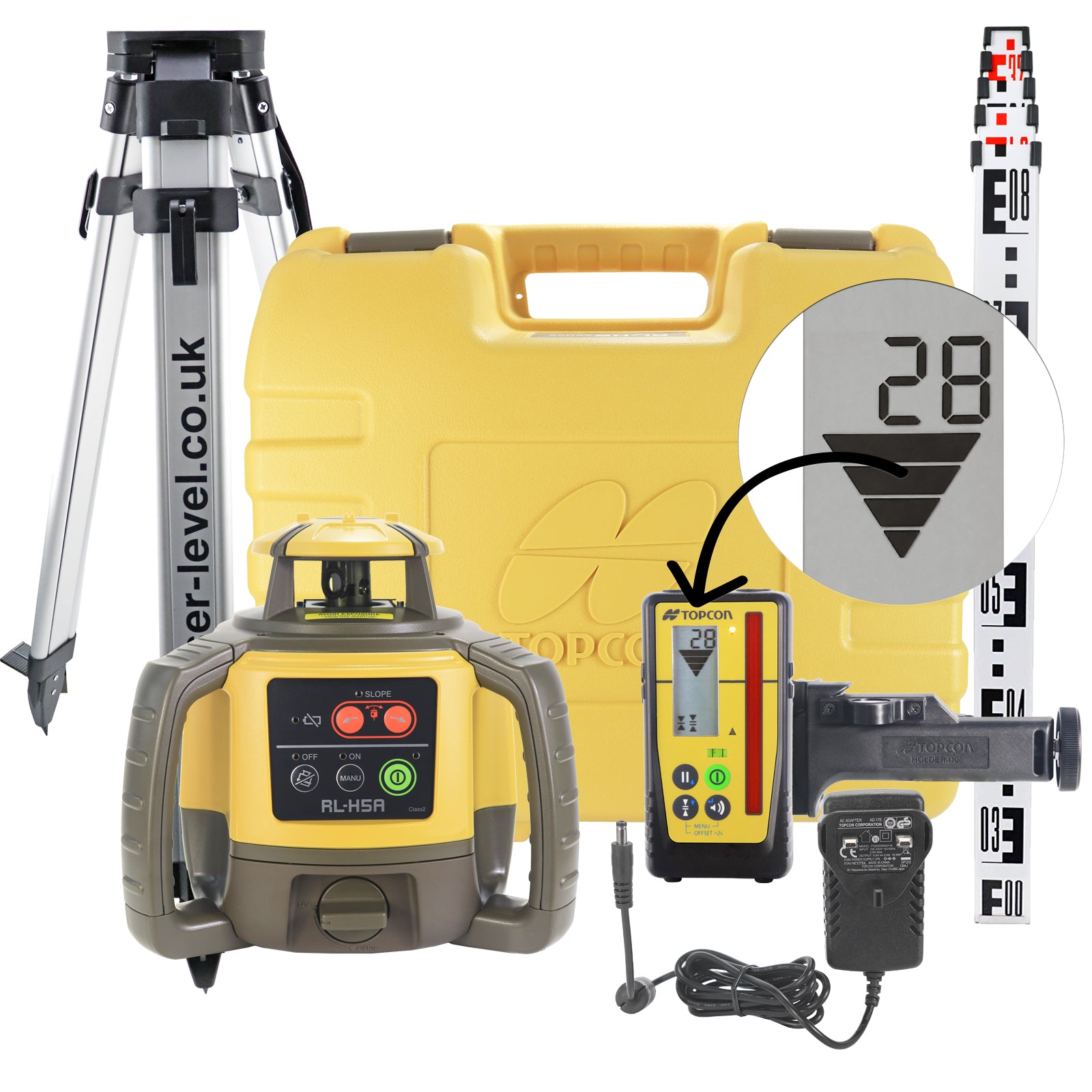 Topcon RL-H5A Rotary Laser Level Kit