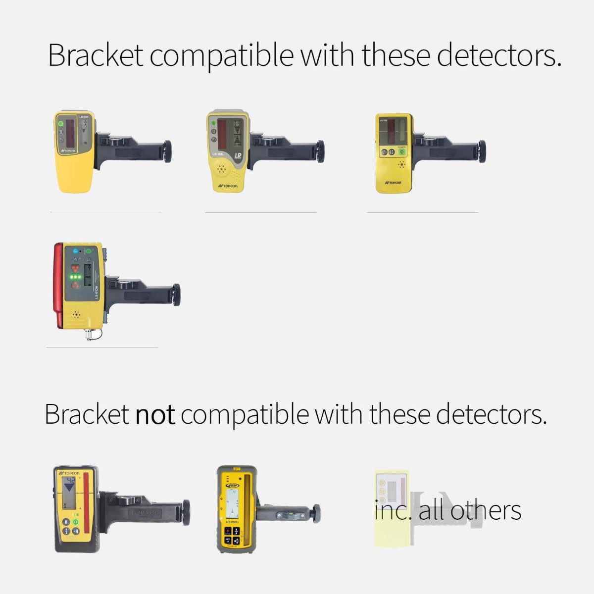 Topcon Holder 6 Mounting Bracket Only for LS-80X detector Rod/Staff Clamp Bracket (SKU: TMB6)