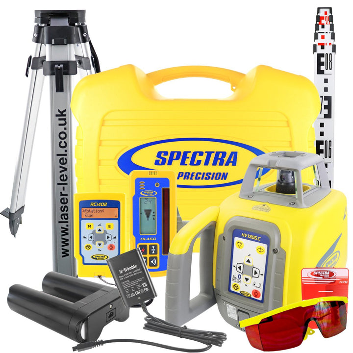 Rotary Laser Level Kits with Detector, Tripods & Staffs | Laser Levels ...