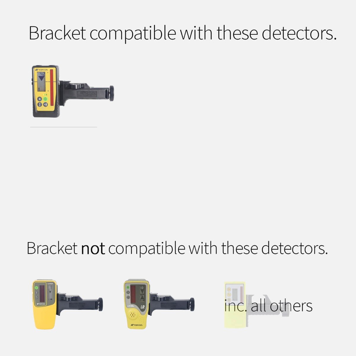 Topcon Holder 110 Mounting Bracket Only for LS-100D detector Rod/Staff Clamp Bracket (SKU: TMB110)