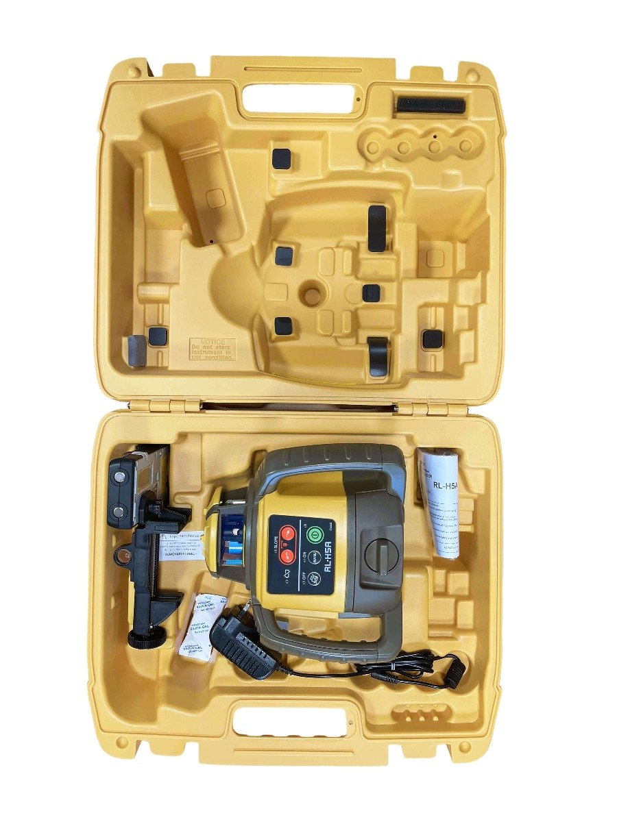 Topcon Kit Topcon RL-H5A Includes Rotating Laser, LS-100D (mm/inch) Tripod & Staff ...